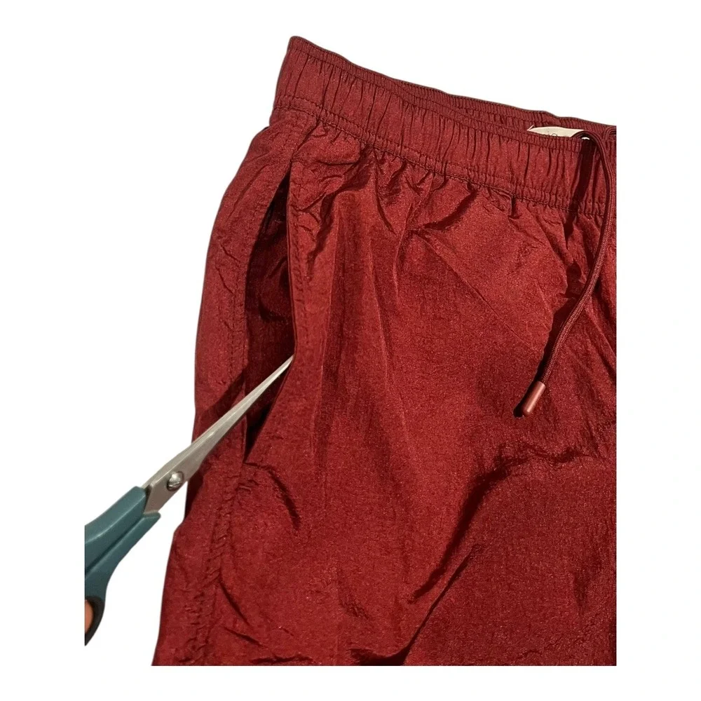 Onia Men's‎ Medium Burgundy Swim Trunks Lined Elastic Waist Drawstring